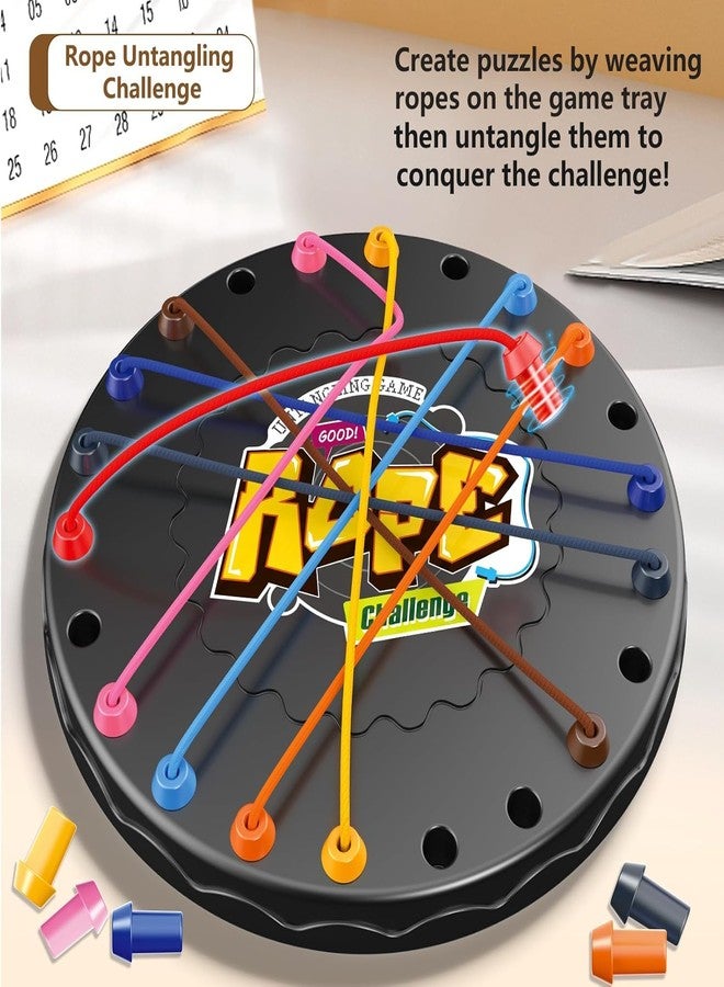 FOROLY Rope Untangling Puzzle Game,Twisted Rope Puzzle for Kids & Adults,Family Travel Party Games with Multi-Level Challenges, Educational Strategy Board Game for Parties - Image 2